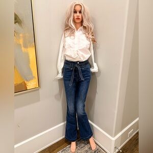 NWT Gorgeous White House Black Market Dark Blue Flare Jeans